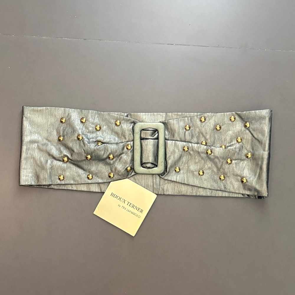 Bijoux Terner Metallic Belt with Gold Accents
